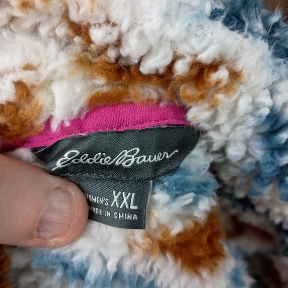 2/$30 EDDIE BAUER Cozy Multicolor Fleece Pullover (#1,250) - Picture 2 of 8